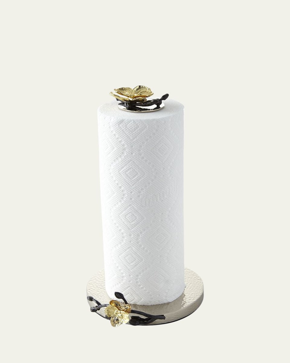 Gold Orchid Paper Towel Holder
